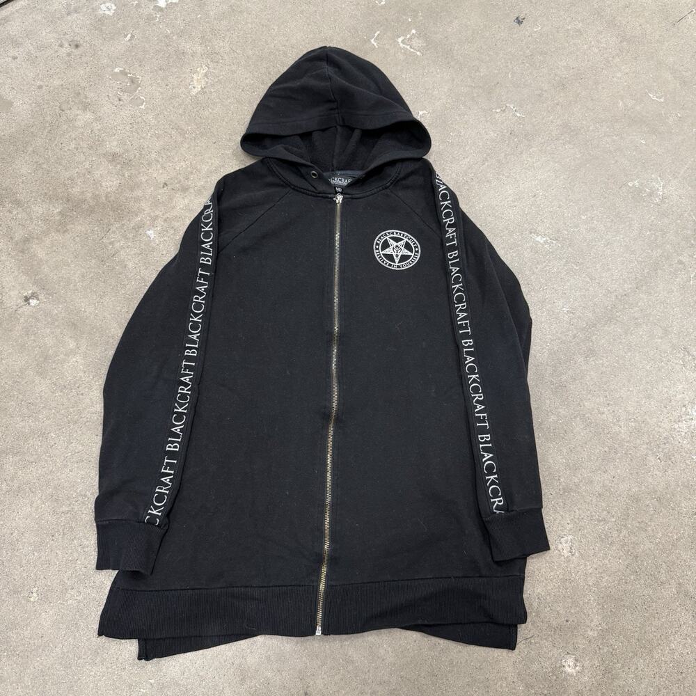 Blackcraft Cult Hoodie Womens Medium Black Witching Hour Full Zip Pentagram